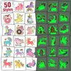 Partywind Temporary Tattoos for Kids Party Supplies, 50 Individually Wrapped Sheets Glow Tattoo Stickers for Girls Party Decorations Favors, Luminous Tattoos for Girls Toys