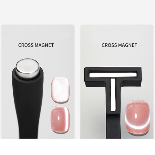 5 in 1 Cat Eye Magnet for Nail Cross 5 Ended Design Long Strong Magnetic Nail Magnetic 3D Cat Eyes Nail Art Magnetic 1 Piece Black