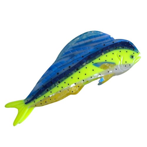 Novelty Mahi Mahi Fish Hair Clip,Acetate Claw Clips,Big Hair Clips for Women