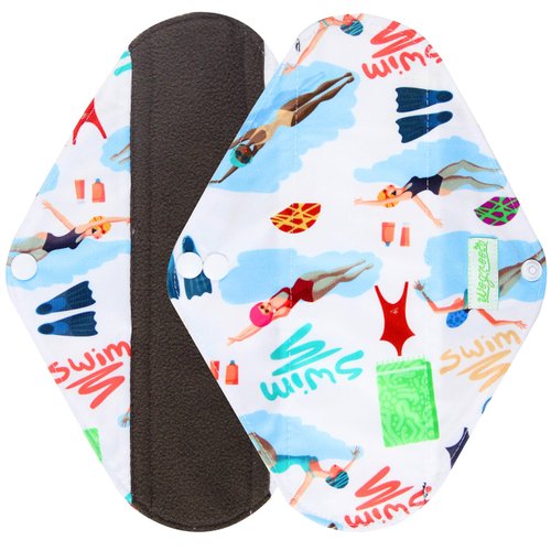 wegreeco Reusable Menstrual Pads for Women - Reusable Sanitary Pads | Reusable Panty Liners | Soft Cloth Menstrual Pads - 5 Pack, 1 Cloth Wet Bag (Medium, Dynamic)