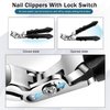 2 Set Nail Clippers for Seniors, Toe Nail Clipper, Clipmaster Pro Toenail Clippers, Proclip Wide Jaw Opening Nail Clippers for Seniors Thick Nails