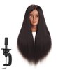 Traininghead 26"-28" Mannequin Head Hair Styling Training Practice Head Manikin Cosmetology Doll Head Synthetic Fiber Hair Hairdressing Training Model with Free Clamp Stand