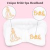 BAHABY Bachelorette Party Favors 8 Pcs Spa Headband for Washing Face Bridesmaid Bride Headband Bridal Shower Bachelorette Party Accessories (1PCS White & 7PCS Pink)
