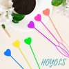 Hoyols Quick Hair Beader for Loading Beads Braid Stringer Hair Beading Tools Kit Ponytail Maker Styling Magic Topsy Hair Tail for Kids Girls Colorful (12pcs Multi Color)