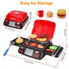 Kids Play Food Grill with Pretend Smoke Sound Light Kitchen Playset BBQ Accessories Camping Cooking Set Barbecue Toddler Girl Boy Toy 2 3 4 5 6 Year Old 4-8 Birthday Kid Toy Idea