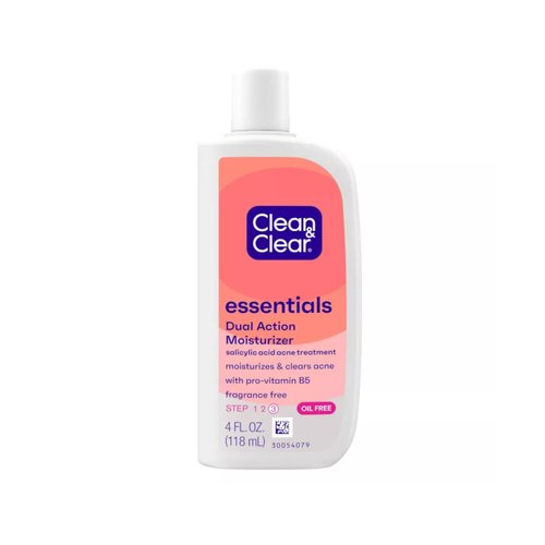 CLEAN & CLEAR Dual Action Oil-Free Moisturizer 4 oz (Pack of 9)