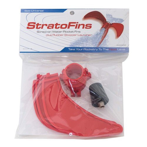 Relationshipware StratoFins Screw-on Water Rocket Fins + Rubber Stopper Launcher