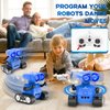 TOY Life Rechargeable Remote Control Robot Toys with Auto-Demonstration, Music & LED Eyes. Walkie Talkie Robot Toys for Kids 7 8 12, Kids Robot Toys Gifts for Boys Girls, Toddler RC Robot (Blue)
