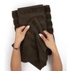 American Soft Linen Luxury Hand Towels for Bathroom, 100% Cotton Turkish 4 Piece Hand Towel Set, 600 GSM Hand Face Towels for Kitchen, Brown Hand Towels