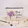 sweethess Grandma Gifts Best Grandma Ever Makeup Bag Grandmother Birthday Gifts Nana Gift for Mom from Granddaughter Mother's Day Gifts Cosmetic Bag Travel Makeup Pouch