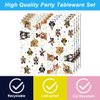 40PCS Dog birthday Party Supplies,Puppy Party Tableware for Kids Party Decorations