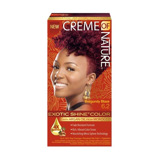 Creme of Nature Exotic Shine Hair Color With Argan Oil from Morocco, 6.2 Burgundy Blaze, 1 Application