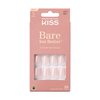 KISS Bare but Better Press On Nails, Nail glue included, 'Nudies', Nude, Short Size, Squoval Shape, Includes 28 Nails, 2g glue, 1 Manicure Stick, 1 Mini File
