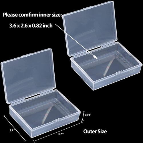 2 Packs Playing Card Case Deck Plastic Boxes Gaming Card Holder Organizer Empty Snaps Closed Plastic Storage Box Clear Playing Card Case Box Internal Size (3.6 Inch X 2.6 Inch X 0.8 Inch)