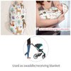 Muishi Cute Animals Fox Bear Deer Newborn Swaddle Blankets Hat Sets Soft Baby Receiving Blanket Swaddle Sack for Baby Shower Infant Boy Girl Gift