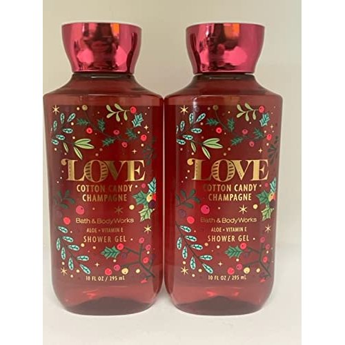 Bath and Body Works Cotton Candy Champagne Shower Gel Gift Sets 10 Oz 2 Pack (Cotton Candy Champagne)