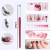 YECIRALA 6Pcs Ombre Nail Brush For Nail Art Design Brushes ombre Tools Reusable Nail silicone Brushes Nail Ombre Brush Make Up Brush UV Gel Silicone Brushes Pens For Nails Lip Eyeshadow Brushes
