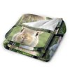 Cute Rabbit Blanket Bunny Throw Blanket Pet Animal Fuzzy Plush Blanket Ultra Soft Gift for Women Kids Teens Men Girls Boys Stuffed Decor for Easter Bedding Sofas Couch 50"X40"