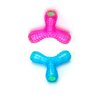 MPP 5" Wish Bone Dog Toy Durable Giggle Sound Gum Massaging Teeth Clean Chew Fetch (Full Set - Both Colors)