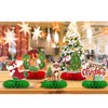 9 Pcs Christmas Honeycomb Centerpieces for Christmas Decorations, Christmas Table Decorations for Santa Themed Party Supplies