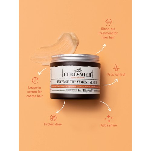CURLSMITH - Intense Treatment Serum - Vegan Hair Butter for Curly and Coily Hair (4oz)