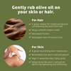 De La Cruz Pure Olive Oil - Natural Expeller Pressed Olive Oil for Hair and Skin - Lightweight Body Oil for Dry Skin 2 Fl Oz (5 Bottles)