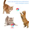 KALIONE 30 Pcs Soft Plush Cat Ball 1.2-inch Rainbow Cat Toy Balls Fuzzy Kitty Balls Kitten Puff Balls Colorful Cat Pom Pom Balls for Cat Kitten Pet Playing Exercising