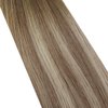 Fshine Blonde Tape In Ombre Hair Extension 20 Pcs Pu Hair Glue In Extensions Color 3 Fading To 6 And 22 Double Sided Tape Hair Extensions Human Hair 50 Gram