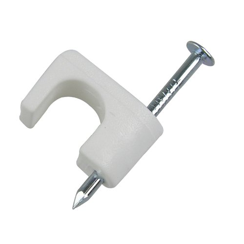 Gardner Bender PSW-165 Low-Voltage Electrical Cable Staples, ¼ inch, Secures CAT6, RG-59 and RG-6, 50 pk, White