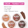Ruby Kisses 3D Face Creator Cream Foundation & Concealer, 12 Hours Long Lasting, Medium to Full Coverage, Non-Greasy, Ideal for Makeup & Contour Palette (Level 12)
