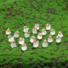 100pcs Mini Luminous Resin Ducks, Tiny Ducks Miniature Figures for Aquarium Garden Landscape Dollhouse Ornament Potted Decorations DIY (Transparent)