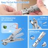 Nail Clippers for Men Thick Nails,INXEN Wide Jaw Opening No Splash Fingernail Clipper with Catcher,German Toe Nail Clippers for Thick Nails for Seniors, Stainless Steel Nail Cutter for Adult