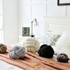 Sioloc Soft Knot Ball Pillows,Round Throw Pillow Cushion Home Decoration Plush Pillow,Throw Knotted Pillow Handmade Round Plush Pillow（10.6inches,Black）