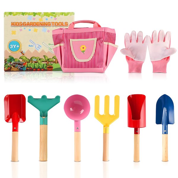 Kids Gardening Tools,10-Piece Toddler Gardening Set,Gardening Set for Kids Ages3-5,Perfect for Beach & Garden Play,Gardening Tools for Kids,One of The Meaningful Gifts for Children