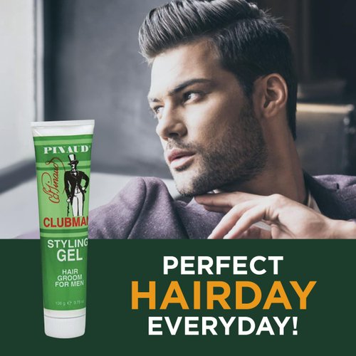 Clubman Pinaud Styling Gel Hair Groom for Men, Conditioning, Non-Greasy, 3.75 Fl Oz (Pack of 6)