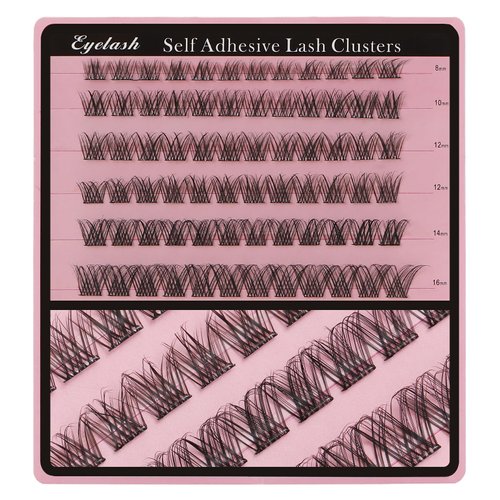 Perfect Key Pre Glued Lash Extensions Clusters Wispy Natural Look Lash Clusters D Curl Self Adhensive Cluster Eyelashes 8mm 10mm 12mm 14mm 16mm