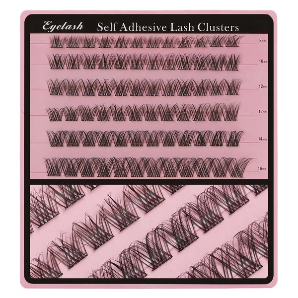 Perfect Key Pre Glued Lash Extensions Clusters Wispy Natural Look Lash Clusters D Curl Self Adhensive Cluster Eyelashes 8mm 10mm 12mm 14mm 16mm