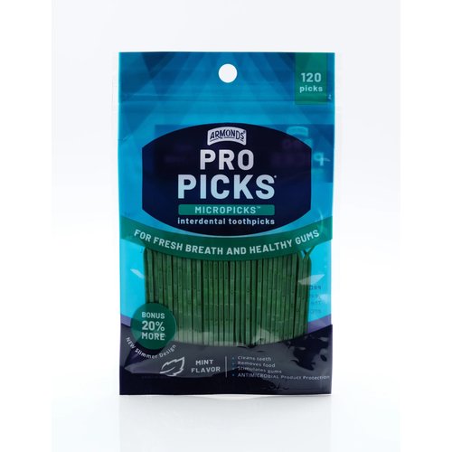 Armonds MicroPicks Plastic Toothpicks, 1 Pouch Bag