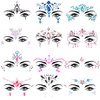 SIQUK 12 Sets Face Jewels Mermaid Face Gems Face Rhinestone Temporary Tattoos Crystal Tears Gems Stones for Race Carnival Festival Party