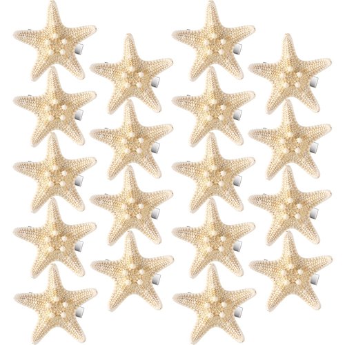 Yilloog 18 Pcs Starfish Hair Clips Mermaid Hair Accessories Seashell Hair Clips Resin Hair Clips ...