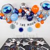 2 Pcs Astronauts Shaped Big Mylar Foil Balloon Universe Space Theme Birthday Party Decorations