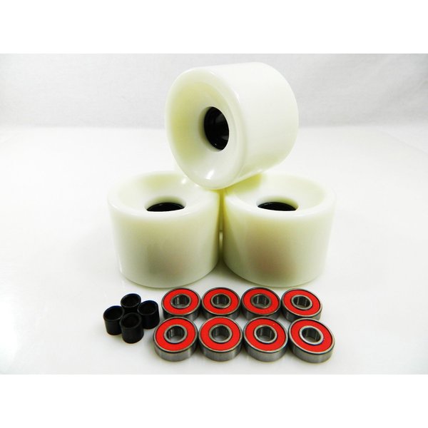 Longboard Cruiser Skateboard High Rebound Wheels + ABEC-7 Speed Bearings Pink