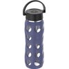 Lifefactory Classic Cap, Dusty Purple 22-Ounce Glass Water Bottle with Protective Silicone Sleeve, 22 Ounce,LG4311BDP4