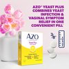 AZO Yeast Plus Dual Relief Homeopathic Medicine | Yeast Infection Symptom Relief: Itching & Burning | Vaginal Symptom Relief: Occasional Odor & Discharge | #1 Most Trusted Brand | 2 Pack (60ctx2)