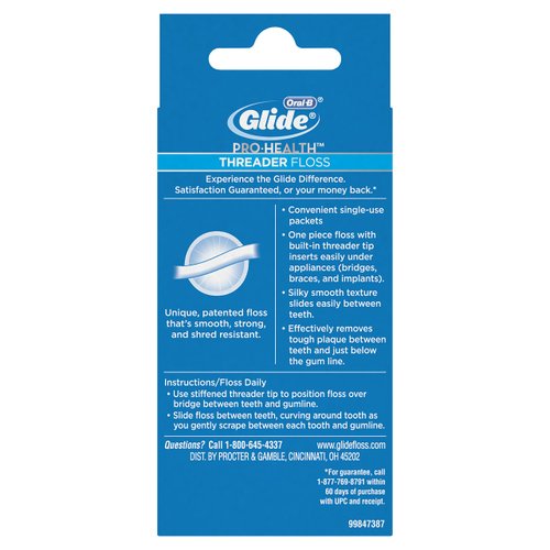 Oral-B Glide Pro-Health Dental Floss Threaders for Braces, 30 Count