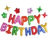iPartycool Happy Birthday Balloon, 24pcs Birthday Decorations, Happy Birthday Banner, Birthday Party Decorations with 6pcs Star Balloons, Happy Birthday Sign for Kids Adults Birthday Party Supplies