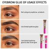 Jutqut Waterproof Tinted Brow Gel Kit-Brown Tint Thickening Eyebrow Mascara Gel & Clear Setting Brow Glue, Brow Lift Fast Sculpt, Extreme Hold Eyebrow Gel Long Lasting Eye Makeup for Women