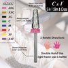 C & I 5 in 1 Nail Drill Bit, Cross & Slim Edition, Professional Nail Drills for Electric Manicure Drill Machine (Triple Coarse -3XC)