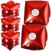 5Pcs Cube Dice Foil Balloons, Red Square Shaped Balloons Aluminum Foil Balloons for Las Vegas Party, Theme Night Birthday Party Decoration Supplies