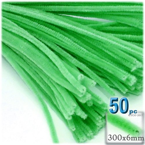 The Crafts Outlet Chenille Stems, Pipe Cleaner, 12-inch (30-cm), 50-pc, Light Brown